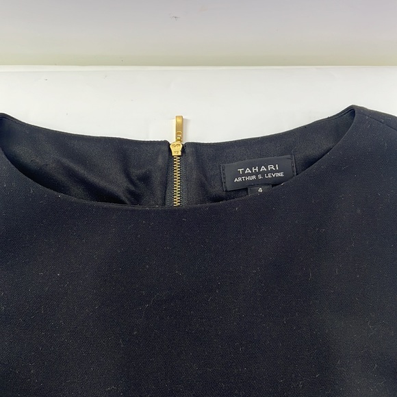 Tahari Fit & Flare Short Sleeve Dress with Side Pockets - Picture 6 of 10